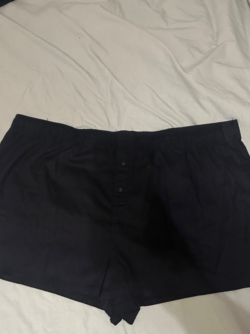 PINK Victoria's Secret Black High-Waist Button-Front Lounge Shorts